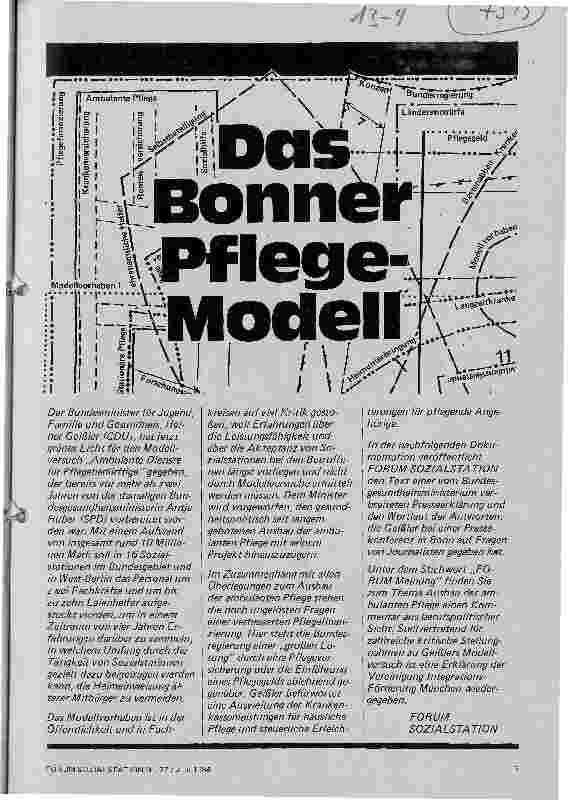 Vorschauseite 1: Das Bonner Pflege-Modell