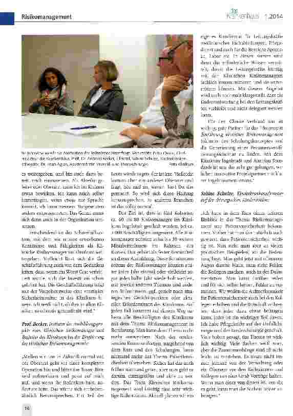 Vorschauseite 3: Ausbildung zum Klinischen Risikomanager