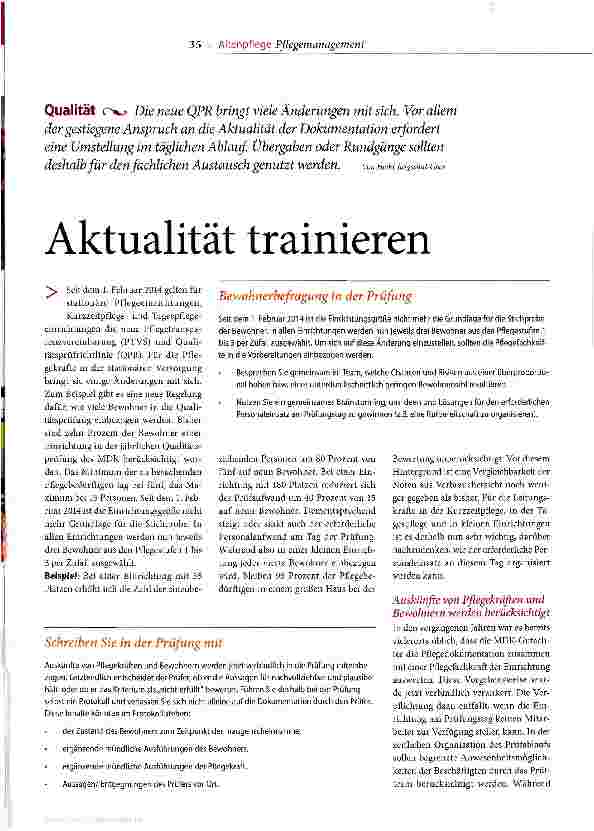 Vorschauseite 1: Aktualität trainieren