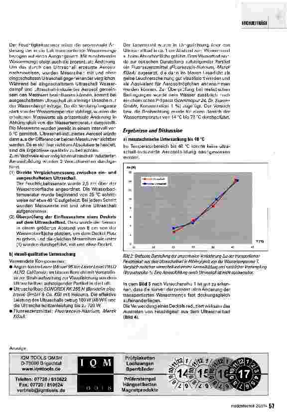Vorschauseite 4: Ultraschall-induzierte Aerosolbildung bei medizinisch genutzten Ultraschallbädern