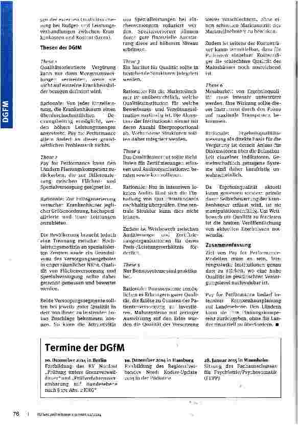 Vorschauseite 2: Qualitätsorientierte Vergütung stationärer Krankenhausleistungen