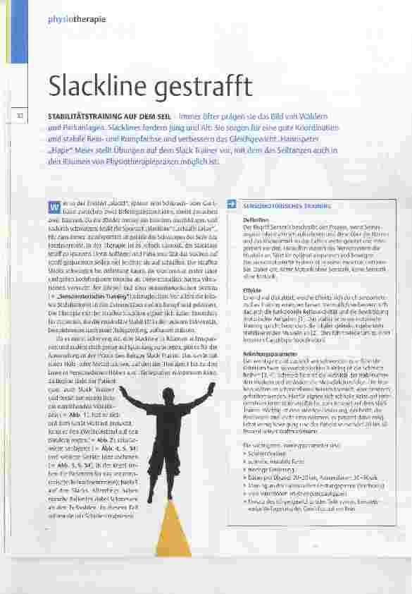 Vorschauseite 1: Slackline gestrafft