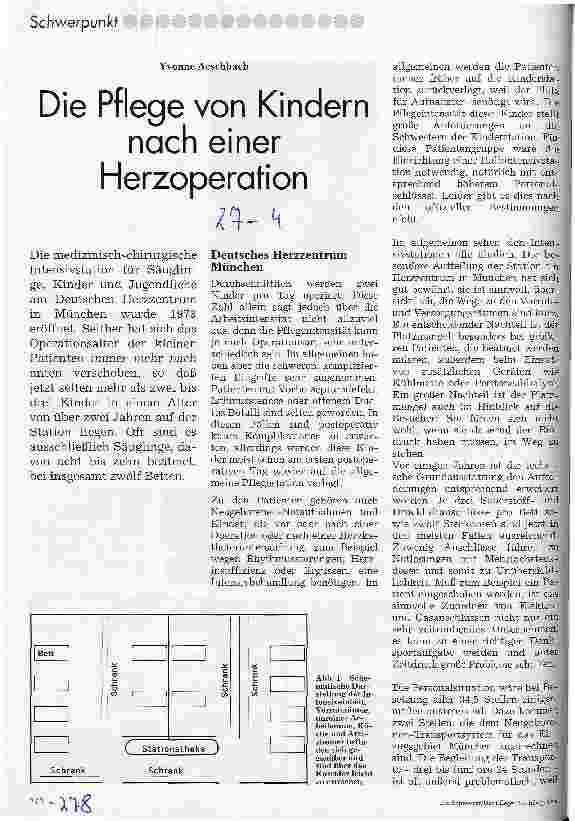 Vorschauseite 1: Die Pflege von Kindern nach einer Herzoperation