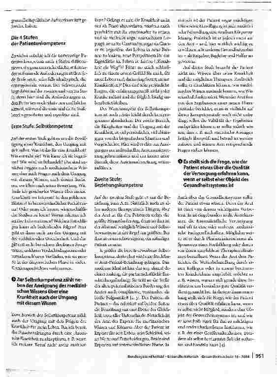 Vorschauseite 2: Patientenkompetenz. Was müssen Patienten wissen und können?