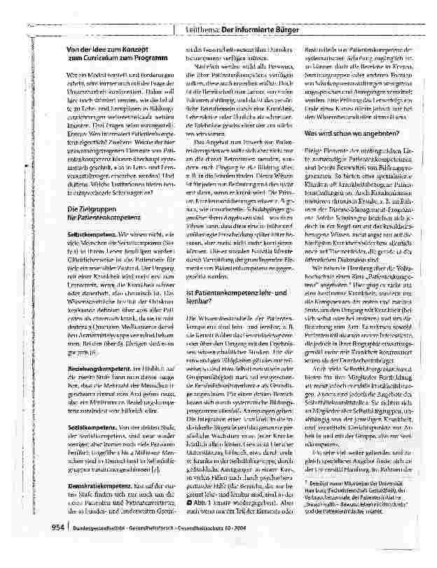 Vorschauseite 5: Patientenkompetenz. Was müssen Patienten wissen und können?