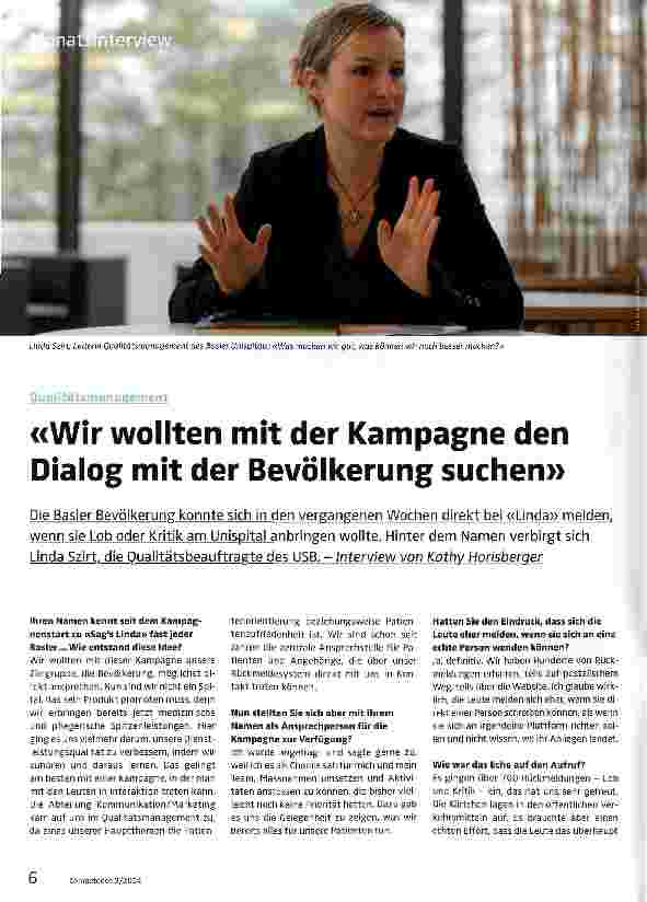 Vorschauseite 1: Wir wollten mit der Kampagne den Dialog mit der Bevölkerung suchen