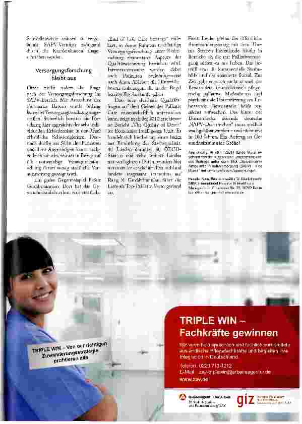 Vorschauseite 4: SAPV: ERHEBLICHER NACHBESSERUNGSBEDARF