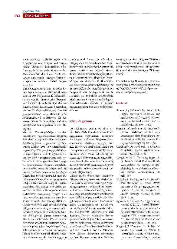 Vorschauseite 2: Long-term outcomes of stroke rehabilitation: patienfs and informal caregivers