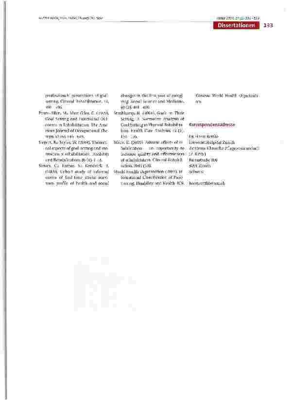 Vorschauseite 3: Long-term outcomes of stroke rehabilitation: patienfs and informal caregivers