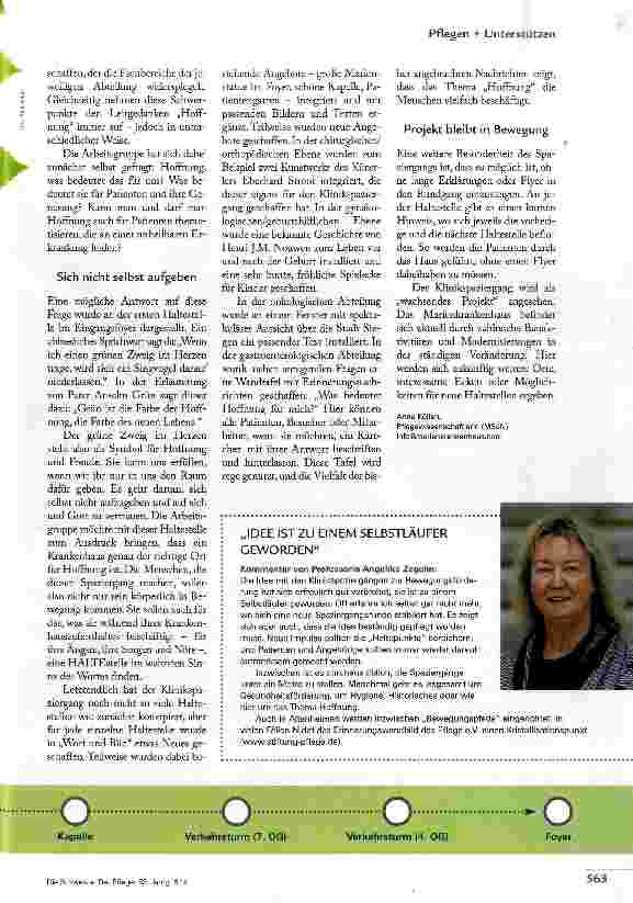Vorschauseite 2: KLINIKSPAZIERGANG VERMITTELT HOFFNUNG