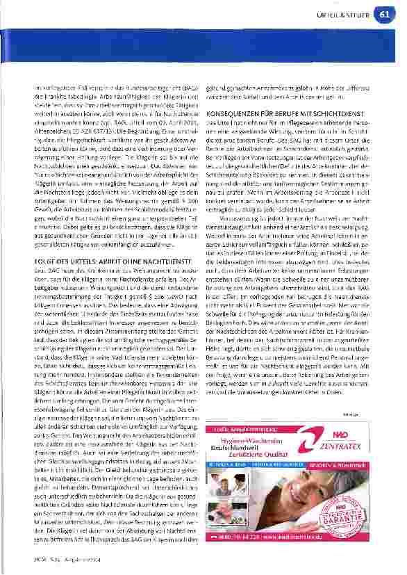 Vorschauseite 2: Arbeitsunfähig wegen Nachtdienstuntauglichkeit?