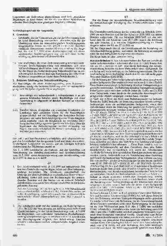Vorschauseite 2: Befristete Arbeitszeiterhöhung - Sachgrund