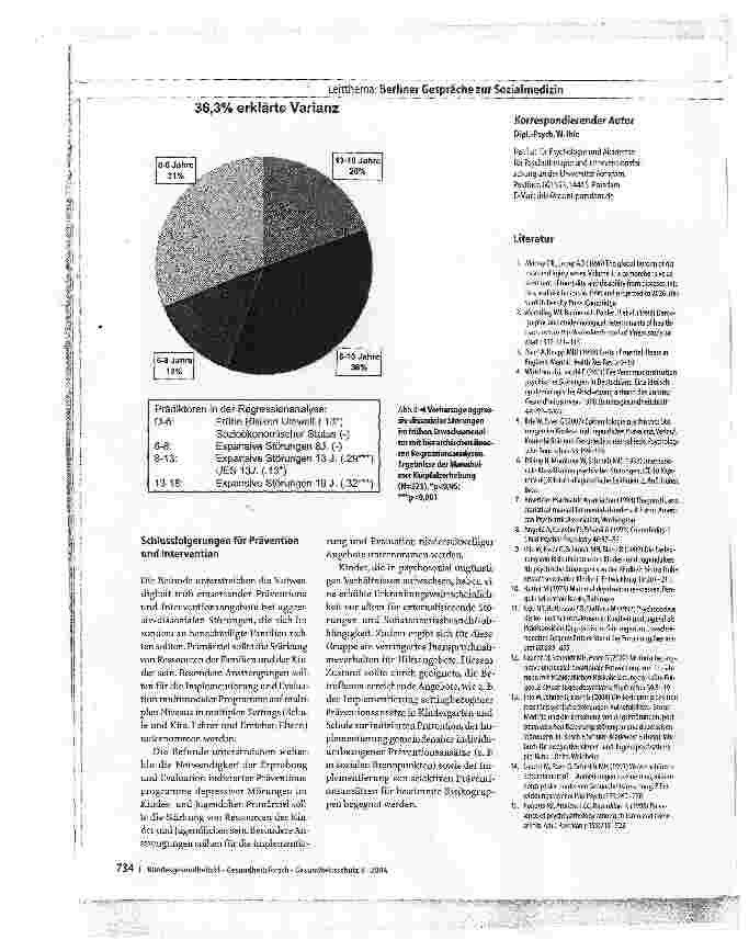 Vorschauseite 6: Depressive Störungen und aggressiv-dissoziale Störungen im Kindes-und JugendalterPrävalenz, Verlauf und Risikofaktoren