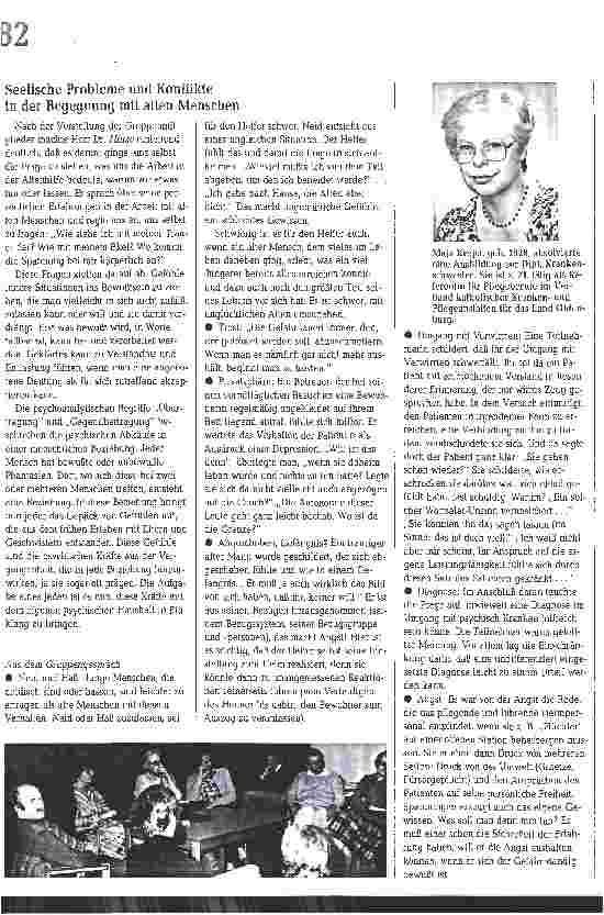Vorschauseite 6: Tagungsbericht: Sind demente Alte kranke Alte?