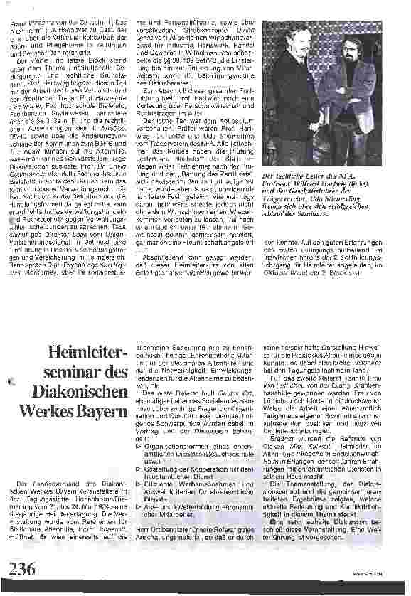 Vorschauseite 2: Erster Heimleiterlehrgang des NFA