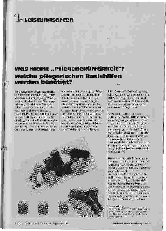 Vorschauseite 2: Pflegebedürftigkeit, Pflegefinanzierung Leistungsarten
