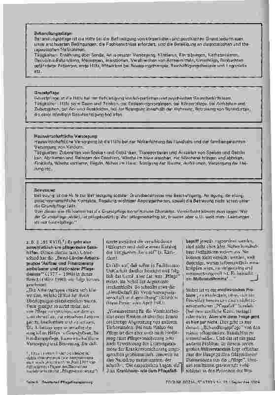 Vorschauseite 3: Pflegebedürftigkeit, Pflegefinanzierung Leistungsarten