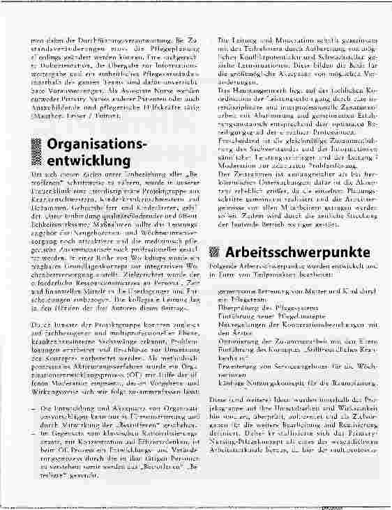 Vorschauseite 3: Integrative Wochenbettpflege und Primary NursingBeispiel Frauenklinik RK München