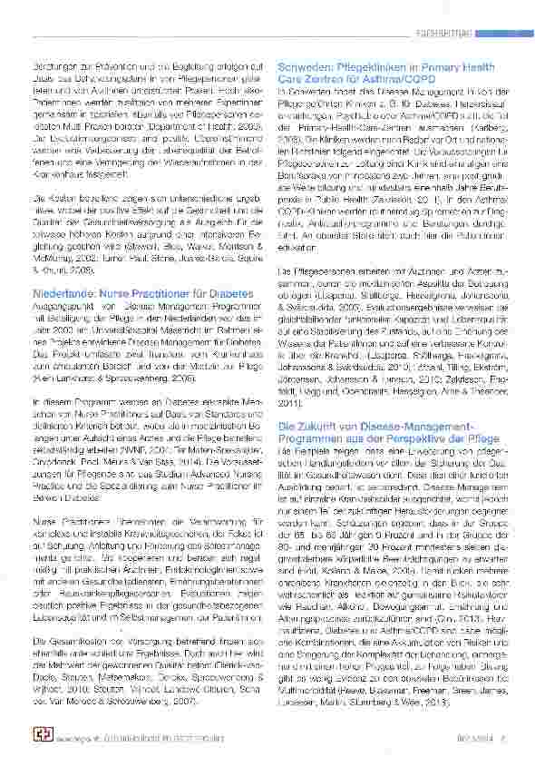 Vorschauseite 2: Pflege und Disease Management - Ein Blick über den österreichischen Tellerrand