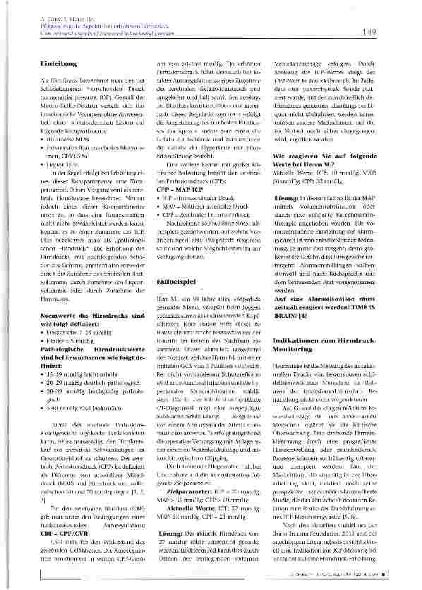 Vorschauseite 2: Pflegerelevante Aspekte bei erhöhtem Hirndruck