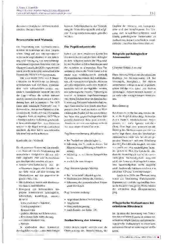 Vorschauseite 4: Pflegerelevante Aspekte bei erhöhtem Hirndruck