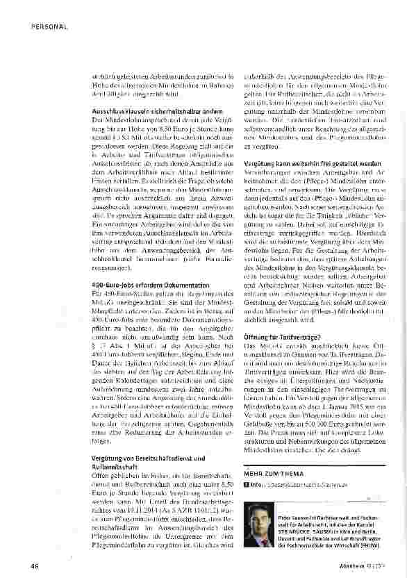 Vorschauseite 4: In jedem Lohn steckt Mindestlohn