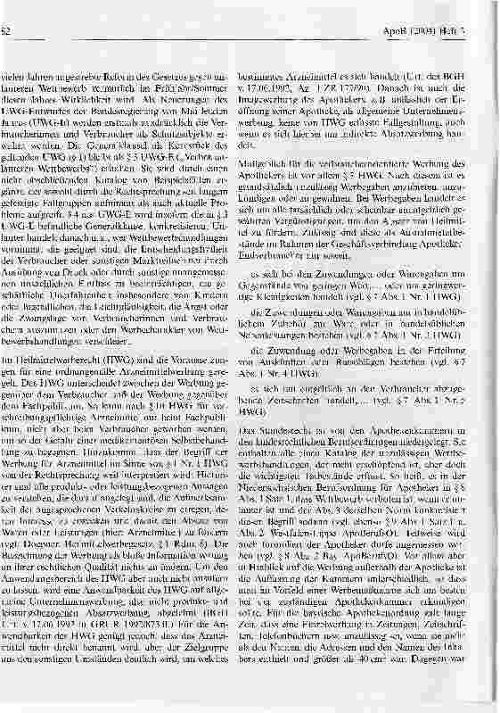 Vorschauseite 3: Aktuelle Entwicklungen im Bereich der Apothekenwerbung