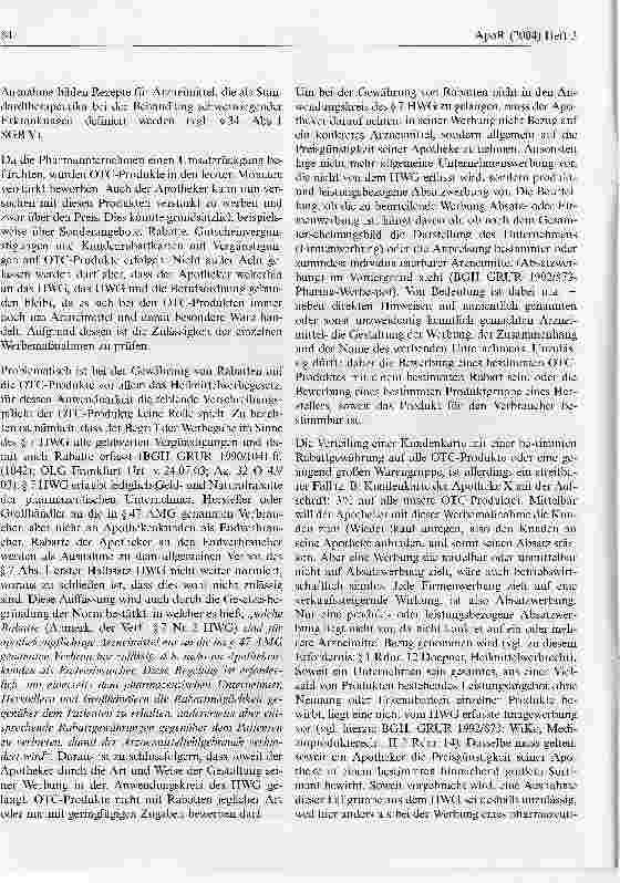 Vorschauseite 5: Aktuelle Entwicklungen im Bereich der Apothekenwerbung