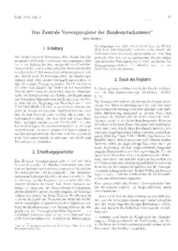Vorschauseite 1: Das Zentrale Vorsorgeregister der Bundesnotarkammer