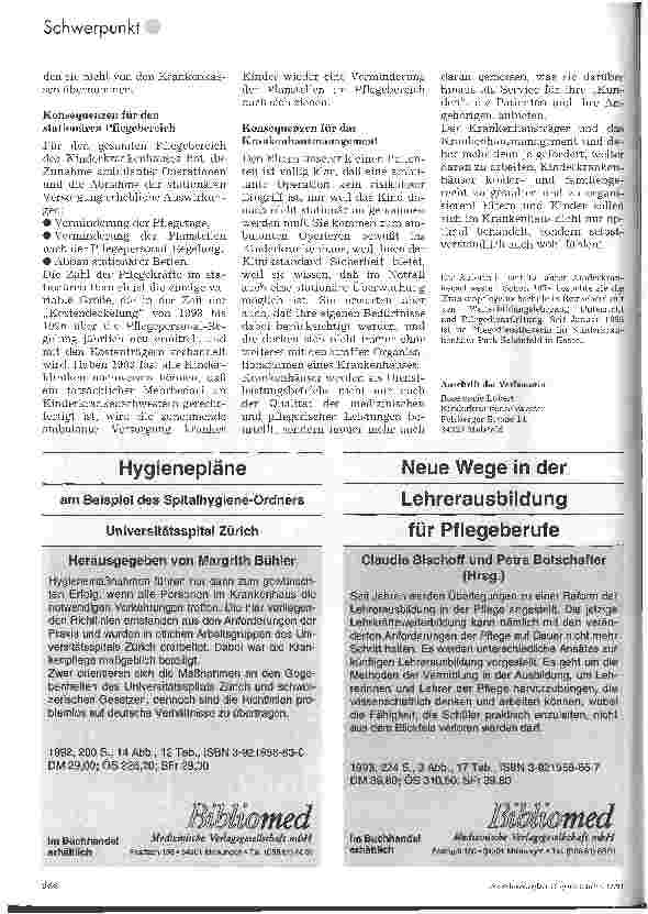 Vorschauseite 3: Ambulantes Operieren im Kinderkrankenhaus Anforderungen an die Pflege