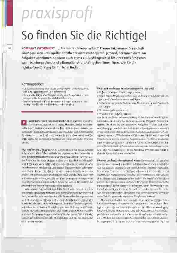 Vorschauseite 1: So finden Sie die Richtige!