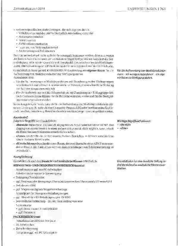 Vorschauseite 3: Anforderungen für den Bau oder Umbau einer Aufbereltungseinheit für Medizinprodukte (AEMP)Teil 1 - Grundlagen