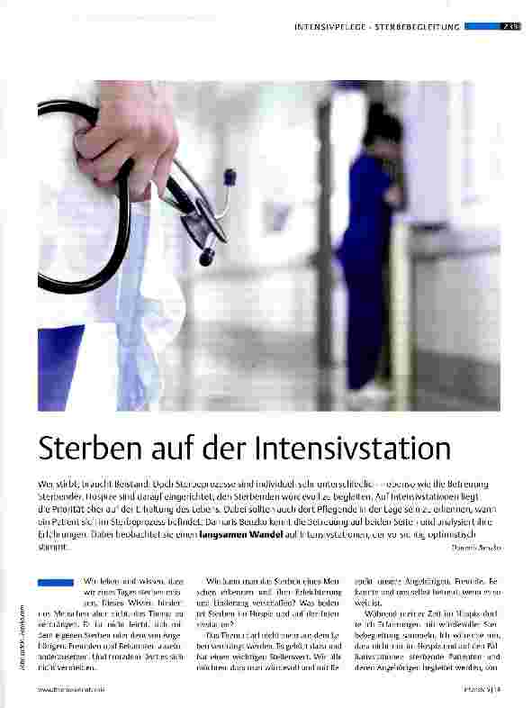 Vorschauseite 1: Sterben auf der Intensivstation