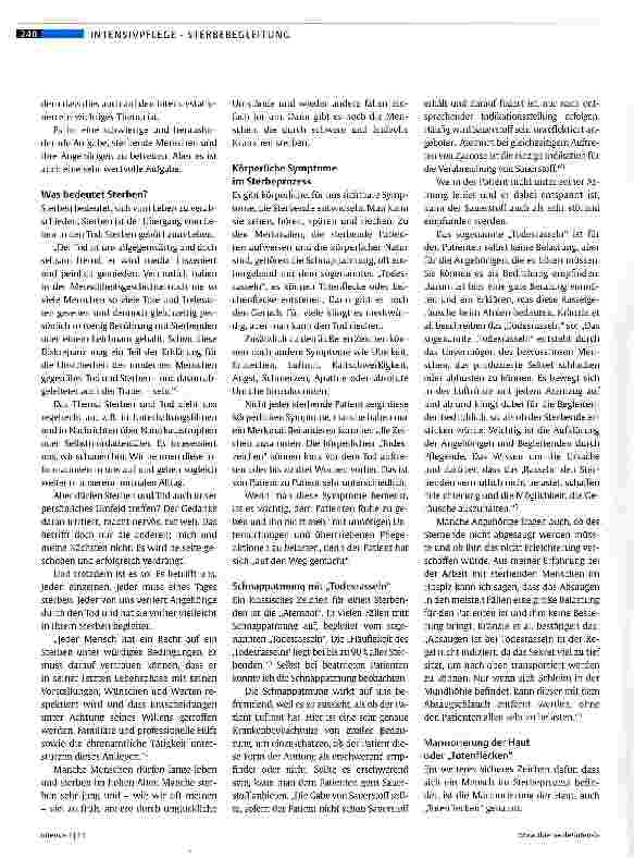 Vorschauseite 2: Sterben auf der Intensivstation