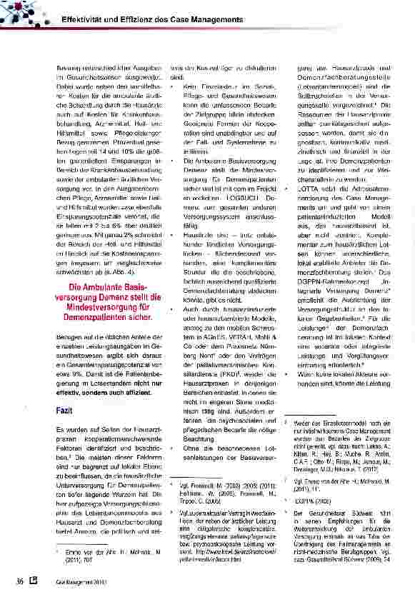 Vorschauseite 6: Effektivität und Effizienz des Case Managements in der ambulanten, sektorübergreifenden Basisversorgung Demenzerkrankter