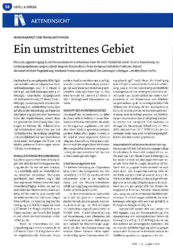 Vorschauseite 1: Ein umstrittenes Gebiet