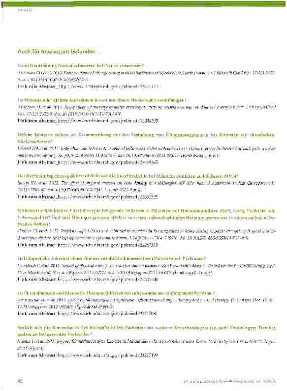 Vorschauseite 5: Evidenz-Update für die Physiotherapie