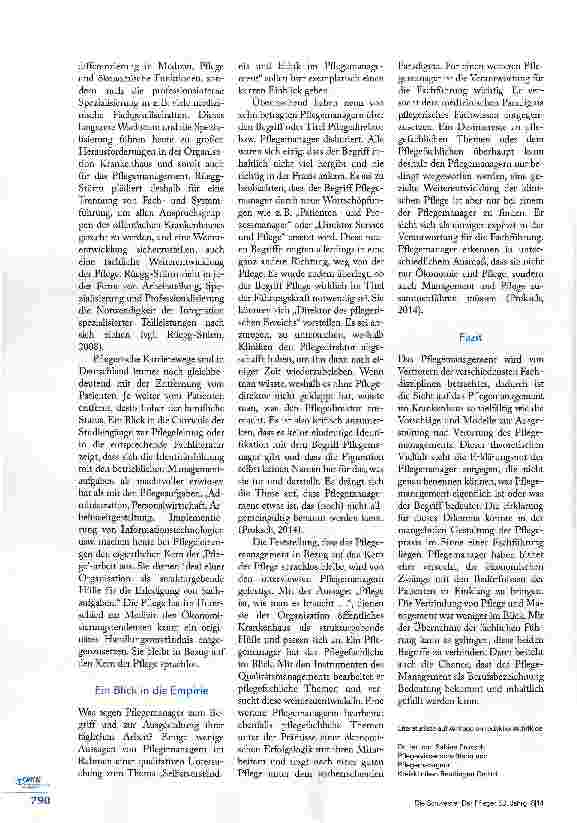 Vorschauseite 3: PFLEGEMANAGEMENT - DER VERSUCH EINER ERKLÄRUNG DES BEGRIFFS