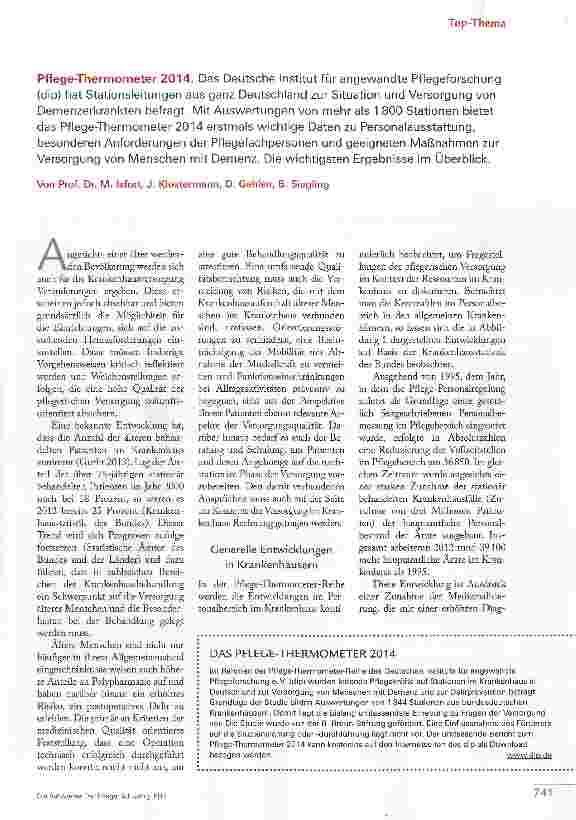 Vorschauseite 2: IM FOKUS: DEMENZ IM KRANKENHAUS