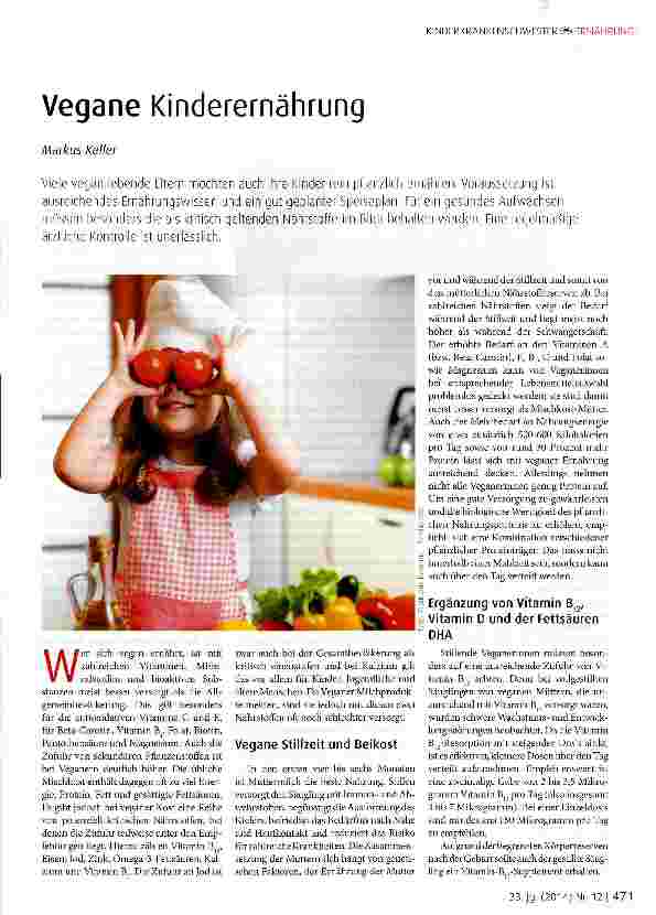 Vorschauseite 1: Vegane Kinderernährung