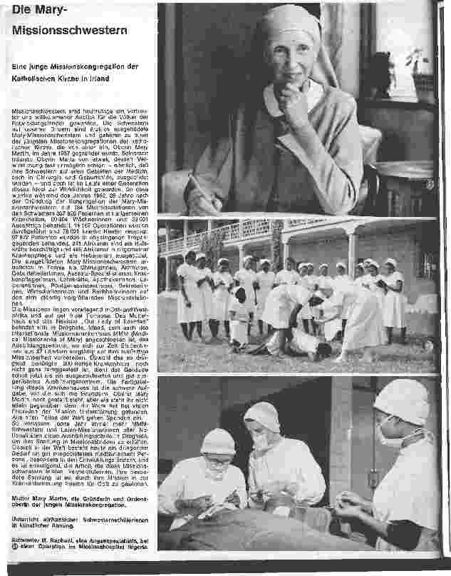 Vorschauseite 1: Die Mary- Missionsschwester