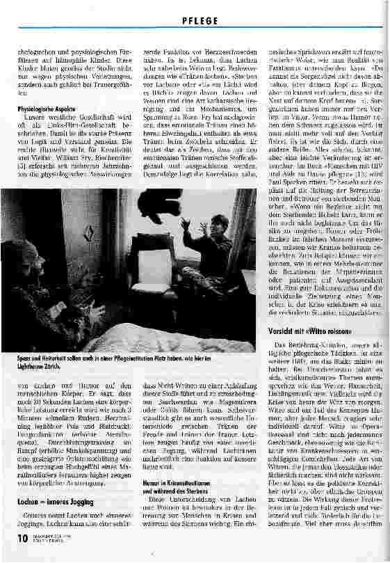 Vorschauseite 3: Achtung! Humor kann Ihrer Krankheit schaden Humor - ein mögliches Pflegekonzept