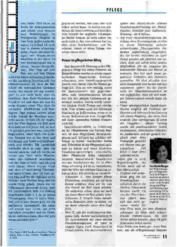 Vorschauseite 4: Achtung! Humor kann Ihrer Krankheit schaden Humor - ein mögliches Pflegekonzept