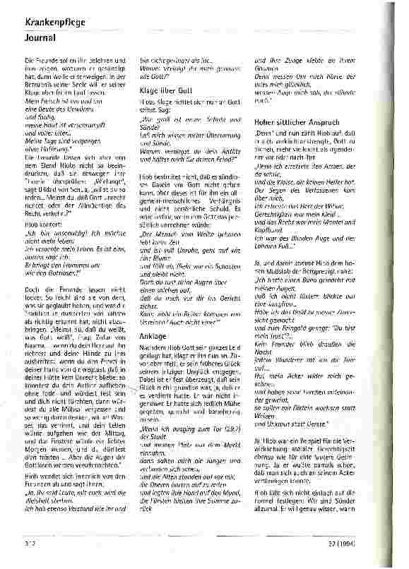 Vorschauseite 2: Warum muß der Gerechte leiden?