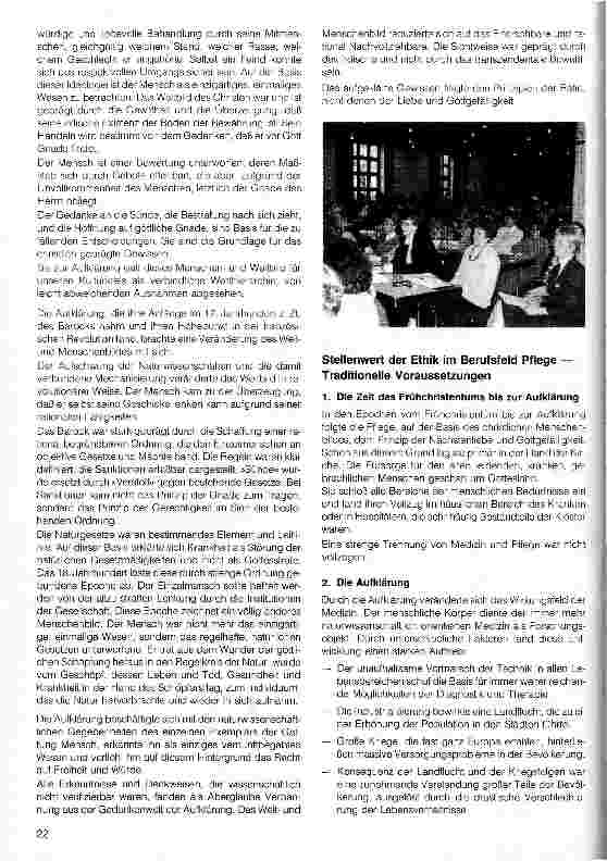 Vorschauseite 2: Ethik in der Pflege - Eigenverantwortung und/oder kulturelle Entbindung? Vortrag, Jahrestagung 14.4.94 (gekürzt)