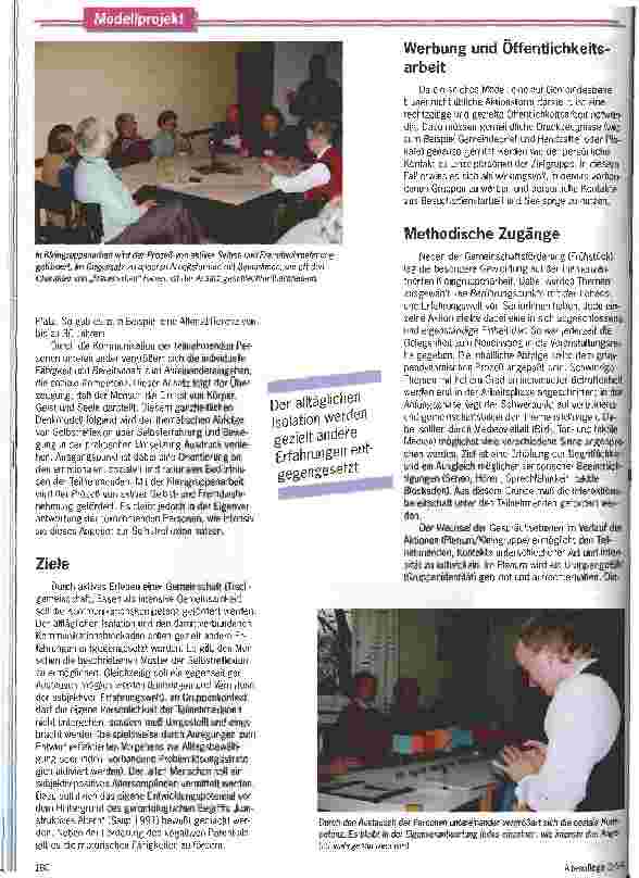 Vorschauseite 2: Der alte Mensch im Mittelpunkt Frühstückstreff - ein gemeindepädagogisches Modell zur Seniorenarbeit