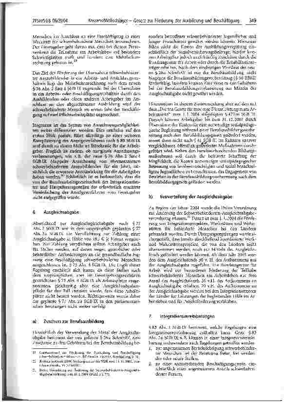 Vorschauseite 4: Gesetz zur Förderung der Ausbildung und Beschäftigung schwerbehinderter Menschen
