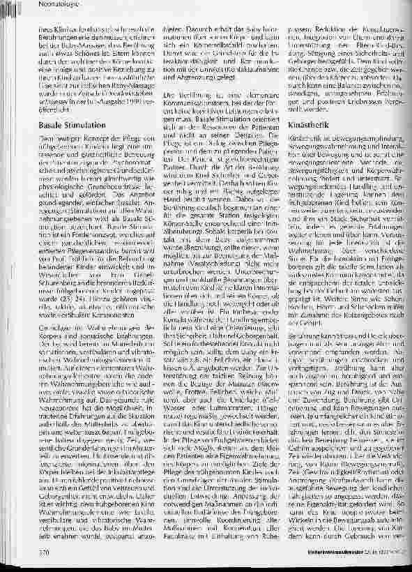 Vorschauseite 3: Die Bedeutung von Känguruhing, Basaler Stimulation, Kinästhetik und Baby-Massage in der entwicklungsfördernden Betreuung frühgeborener Kinder