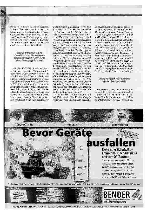 Vorschauseite 2: Leichte Kost -schwere Folgen - MANGELERNAHRUNG