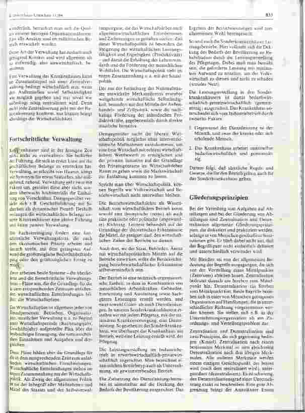 Vorschauseite 2: Zentrale und dezentrale Organisationsstrukturen für Sonderkrankenhäuser und Auswirkungen auf die Wirtschaftlichkeit
